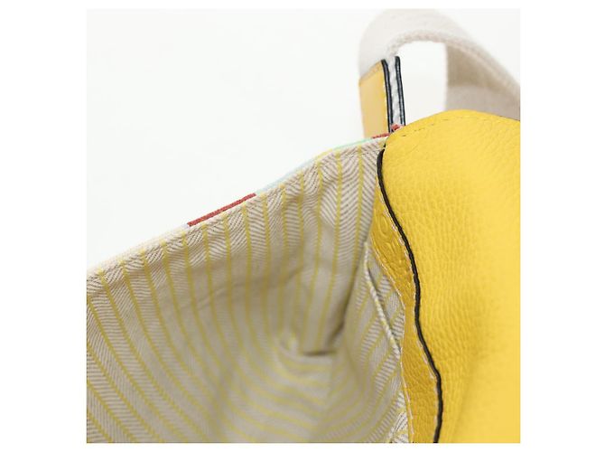 Borsa a vita LOEWE in pelle gialla argento Auth 159022V Giallo - vista 24
