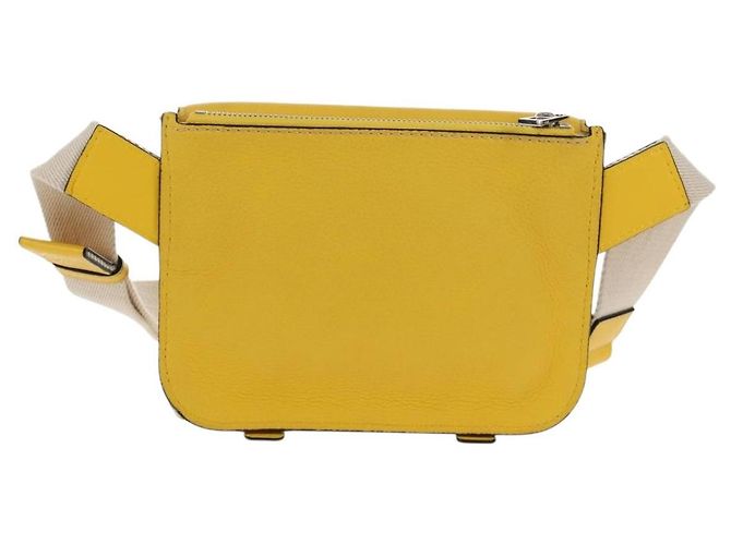 Borsa a vita LOEWE in pelle gialla argento Auth 159022V Giallo - vista 3