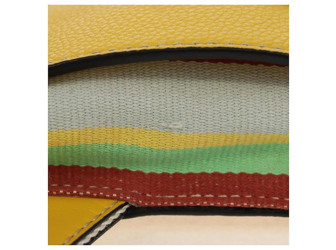 Borsa a vita LOEWE in pelle gialla argento Auth 159022V Giallo - vista 5