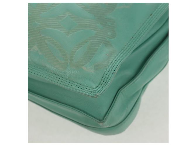 LOEWE Borsa a Spalla Anagram in Pelle Menta Auth ep12375 Verde - vista 16