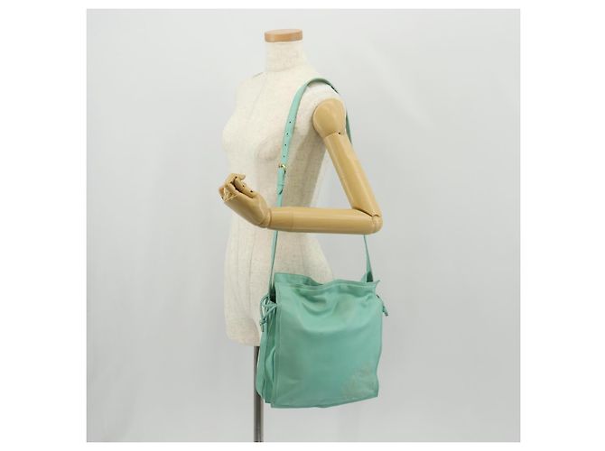 LOEWE Borsa a Spalla Anagram in Pelle Menta Auth ep12375 Verde - vista 26
