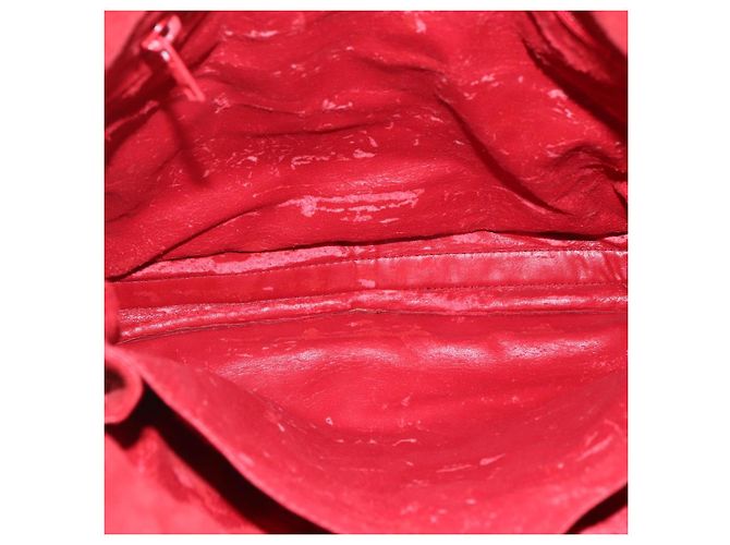 Borsa a Spalla LOEWE Camoscio Rosso Oro Auth 160681 D'oro - vista 11