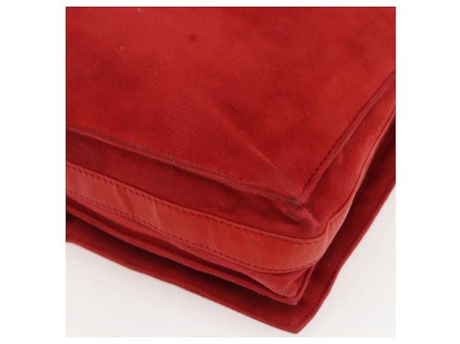 Borsa a Spalla LOEWE Camoscio Rosso Oro Auth 160681 D'oro - vista 15