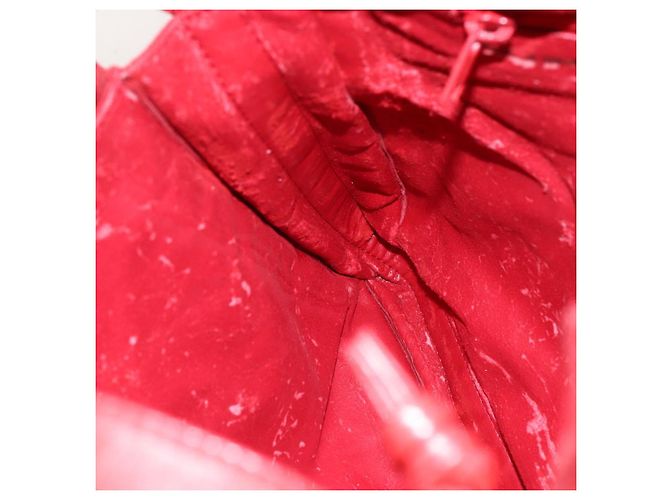 Borsa a Spalla LOEWE Camoscio Rosso Oro Auth 160681 D'oro - vista 19