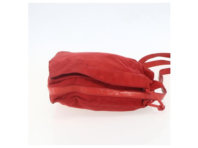 Borsa a Spalla LOEWE Camoscio Rosso Oro Auth 160681 D'oro - vista 4