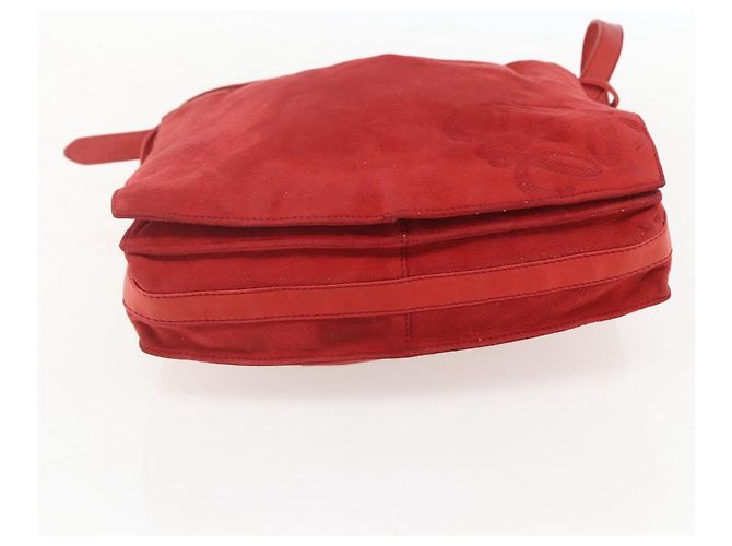 Borsa a Spalla LOEWE Camoscio Rosso Oro Auth 160681 D'oro - vista 5