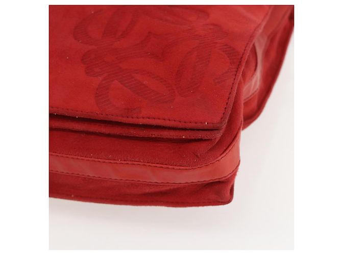 Borsa a Spalla LOEWE Camoscio Rosso Oro Auth 160681 D'oro - vista 9