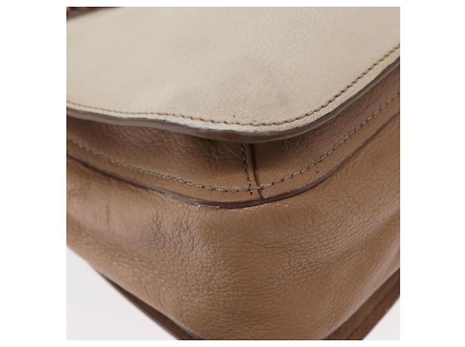 Borsa a mano Miu Miu Madras in pelle 2 vie beige oro Auth 157273 D'oro - vista 15