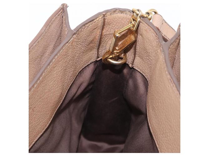 Borsa a mano Miu Miu Madras in pelle 2 vie beige oro Auth 157273 D'oro - vista 22