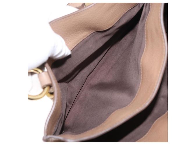 Borsa a mano Miu Miu Madras in pelle 2 vie beige oro Auth 157273 D'oro - vista 24