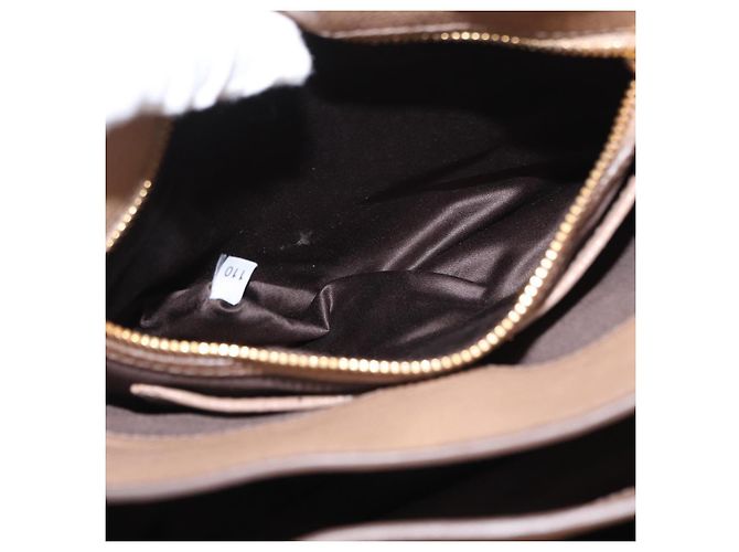 Borsa a mano Miu Miu Madras in pelle 2 vie beige oro Auth 157273 D'oro - vista 26