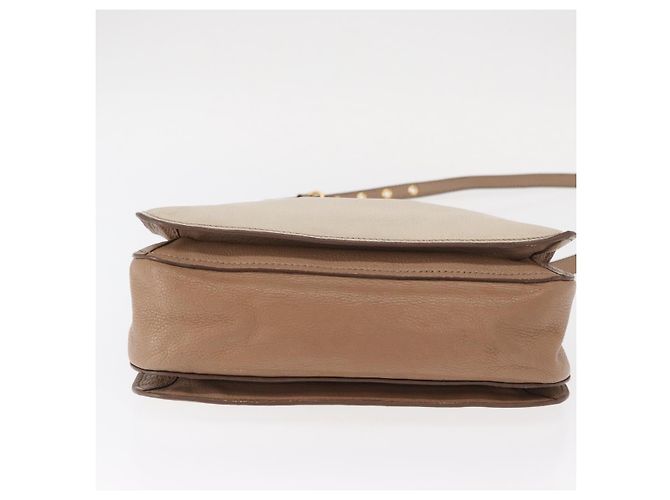 Borsa a mano Miu Miu Madras in pelle 2 vie beige oro Auth 157273 D'oro - vista 6