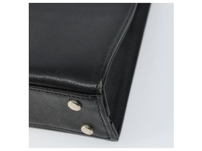 Borsa a mano in pelle nera e argento autentica BURBERRY 151783 Nero - vista 15