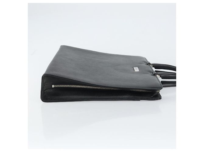 Borsa a mano in pelle nera e argento autentica BURBERRY 151783 Nero - vista 3