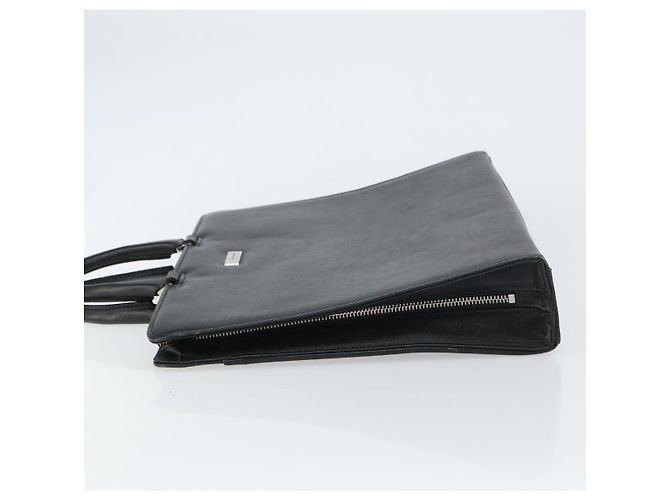 Borsa a mano in pelle nera e argento autentica BURBERRY 151783 Nero - vista 4