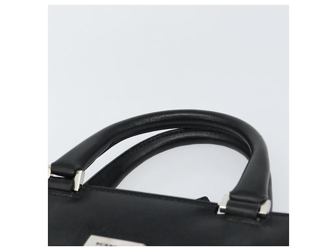 Borsa a mano in pelle nera e argento autentica BURBERRY 151783 Nero - vista 8