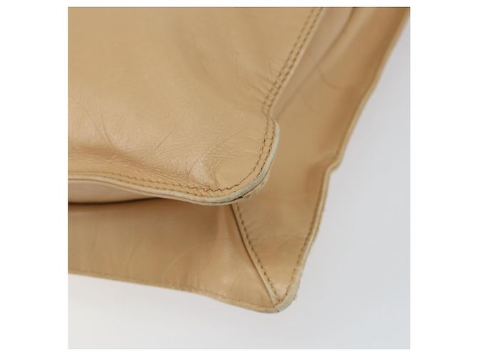 Borsa a Spalla CHANEL in Pelle di Agnello Beige Oro CC Auth BA9196 D'oro - vista 10
