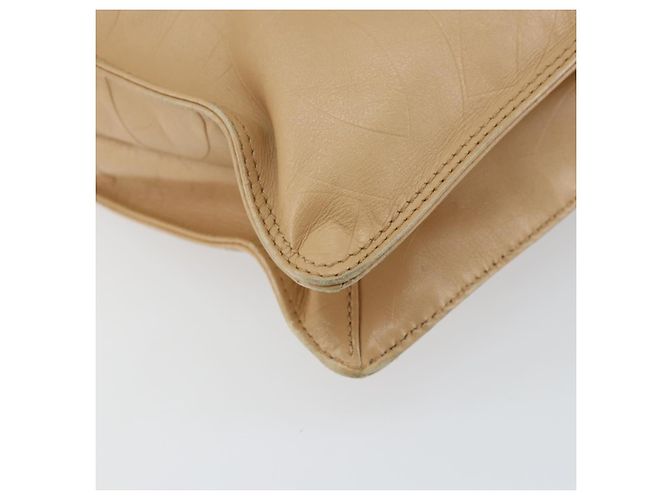 Borsa a Spalla CHANEL in Pelle di Agnello Beige Oro CC Auth BA9196 D'oro - vista 11