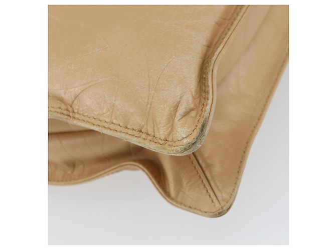 Borsa a Spalla CHANEL in Pelle di Agnello Beige Oro CC Auth BA9196 D'oro - vista 13