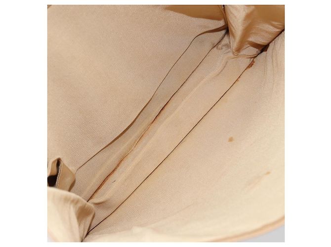 Borsa a Spalla CHANEL in Pelle di Agnello Beige Oro CC Auth BA9196 D'oro - vista 16