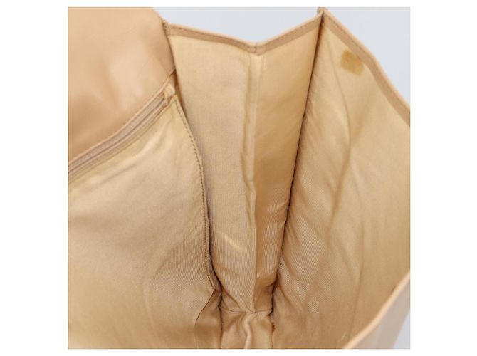 Borsa a Spalla CHANEL in Pelle di Agnello Beige Oro CC Auth BA9196 D'oro - vista 17