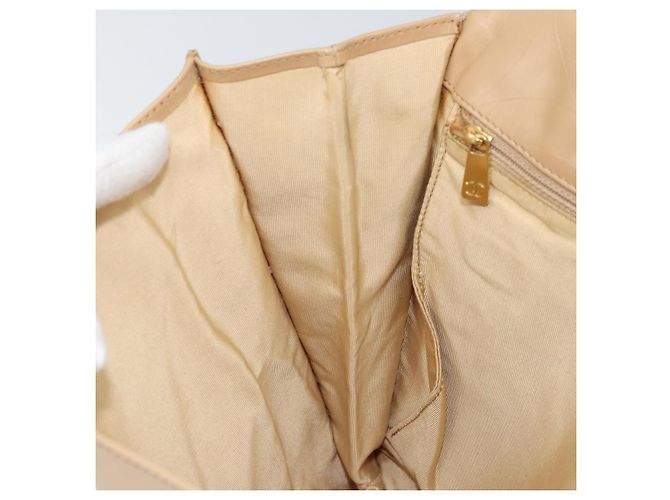 Borsa a Spalla CHANEL in Pelle di Agnello Beige Oro CC Auth BA9196 D'oro - vista 18