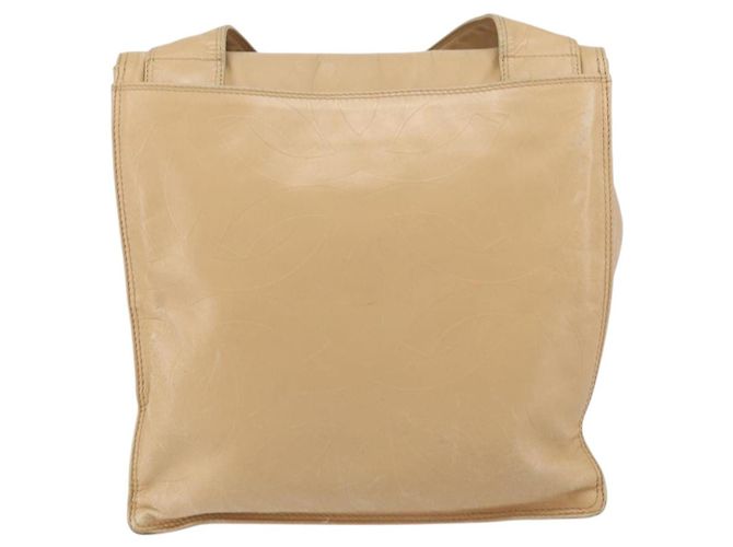 Borsa a Spalla CHANEL in Pelle di Agnello Beige Oro CC Auth BA9196 D'oro - vista 3