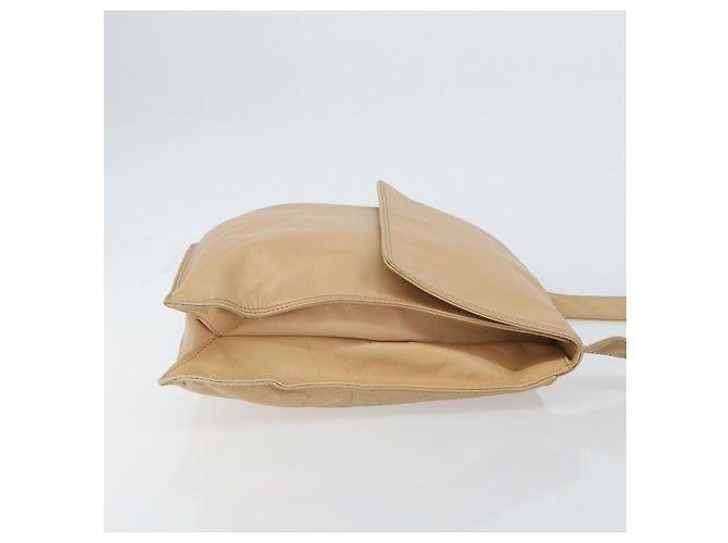 Borsa a Spalla CHANEL in Pelle di Agnello Beige Oro CC Auth BA9196 D'oro - vista 4