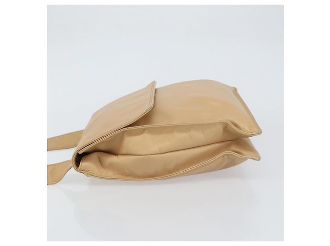 Borsa a Spalla CHANEL in Pelle di Agnello Beige Oro CC Auth BA9196 D'oro - vista 5
