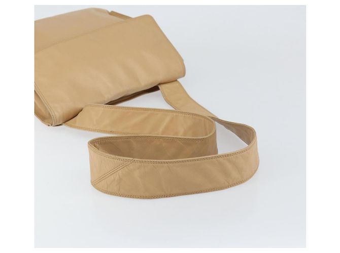 Borsa a Spalla CHANEL in Pelle di Agnello Beige Oro CC Auth BA9196 D'oro - vista 7
