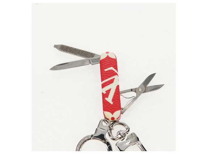 LOUIS VUITTON Monogramma LV �~ Supreme Portachiavi Strumento da Tasca MP2070 LV Auth 160894SM Rosso - vista 10