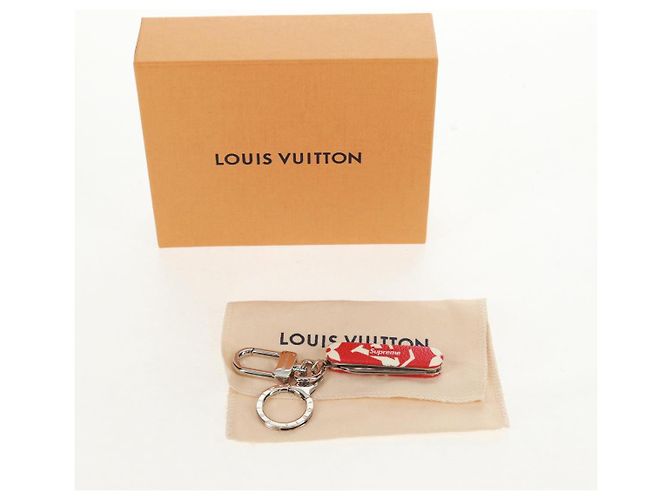 LOUIS VUITTON Monogramma LV �~ Supreme Portachiavi Strumento da Tasca MP2070 LV Auth 160894SM Rosso - vista 12