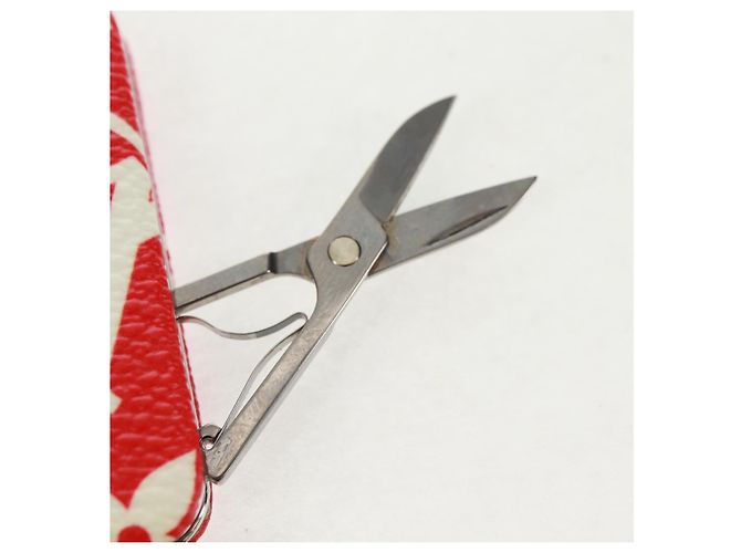LOUIS VUITTON Monogramma LV �~ Supreme Portachiavi Strumento da Tasca MP2070 LV Auth 160894SM Rosso - vista 15