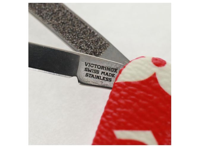 LOUIS VUITTON Monogramma LV �~ Supreme Portachiavi Strumento da Tasca MP2070 LV Auth 160894SM Rosso - vista 17
