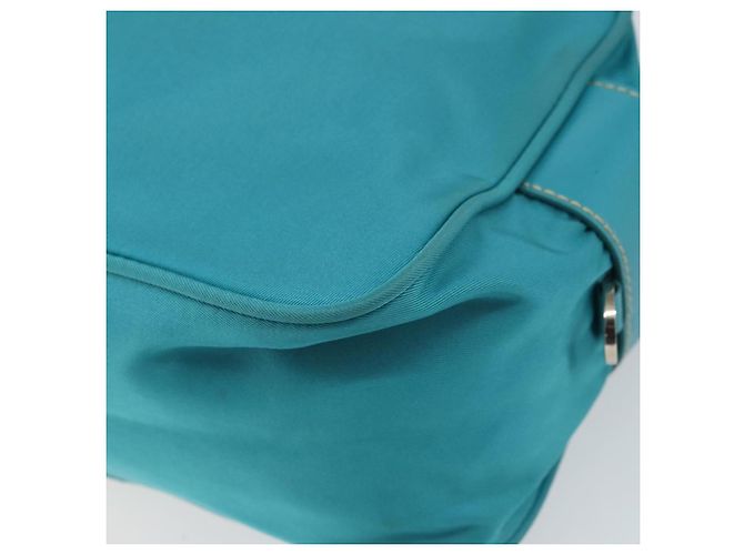 Borsa a Spalla PRADA in Nylon Blu Turchese Argento Autentica 157870 - vista 15