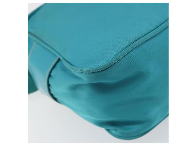 Borsa a Spalla PRADA in Nylon Blu Turchese Argento Autentica 157870 - vista 16