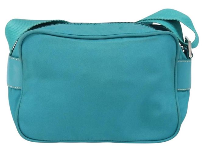 Borsa a Spalla PRADA in Nylon Blu Turchese Argento Autentica 157870 - vista 2