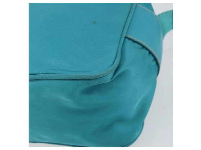 Borsa a Spalla PRADA in Nylon Blu Turchese Argento Autentica 157870 - vista 9