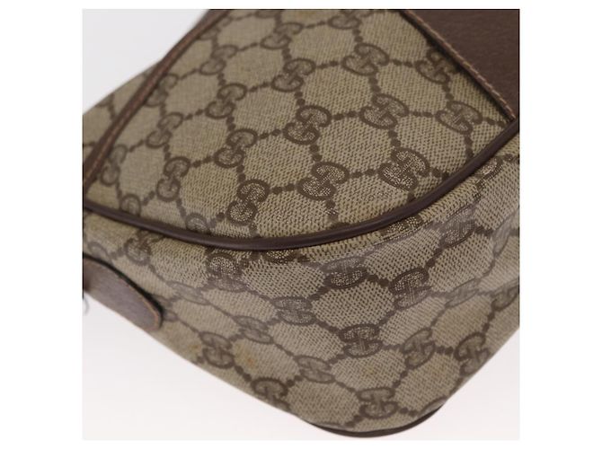 Borsa Sherry Line GG Supreme Web di GUCCI in PVC beige e oro 001 904 2032 Auth 160592 D'oro - vista 10
