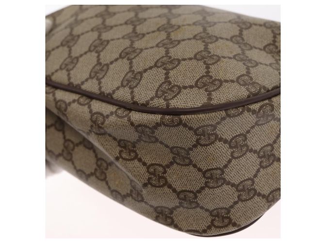 Borsa Sherry Line GG Supreme Web di GUCCI in PVC beige e oro 001 904 2032 Auth 160592 D'oro - vista 13