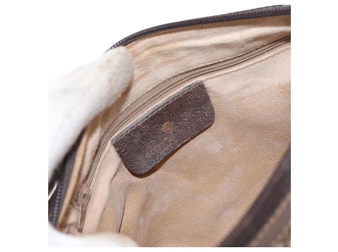 Borsa Sherry Line GG Supreme Web di GUCCI in PVC beige e oro 001 904 2032 Auth 160592 D'oro - vista 16