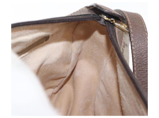Borsa Sherry Line GG Supreme Web di GUCCI in PVC beige e oro 001 904 2032 Auth 160592 D'oro - vista 18