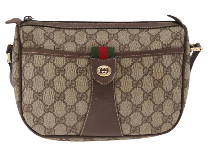Borsa Sherry Line GG Supreme Web di GUCCI in PVC beige e oro 001 904 2032 Auth 160592 D'oro - vista 2