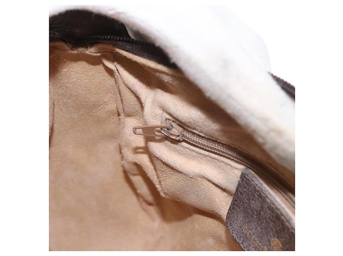 Borsa Sherry Line GG Supreme Web di GUCCI in PVC beige e oro 001 904 2032 Auth 160592 D'oro - vista 20