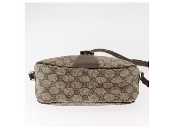 Borsa Sherry Line GG Supreme Web di GUCCI in PVC beige e oro 001 904 2032 Auth 160592 D'oro - vista 9