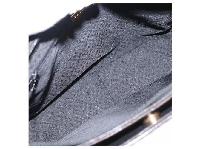 BALLY Borsa a Spalla in Pelle Nera e Oro Auth BA9031 Nero D'oro - vista 11