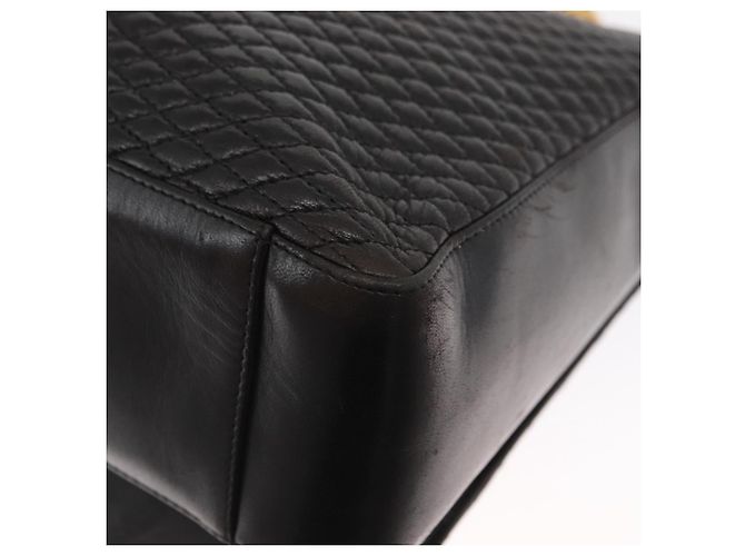 BALLY Borsa a Spalla in Pelle Nera e Oro Auth BA9031 Nero D'oro - vista 16