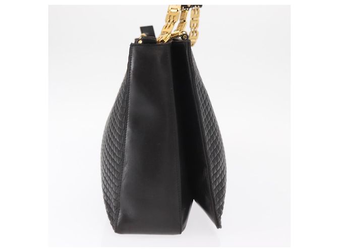 BALLY Borsa a Spalla in Pelle Nera e Oro Auth BA9031 Nero D'oro - vista 4