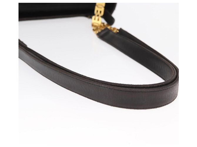 BALLY Borsa a Spalla in Pelle Nera e Oro Auth BA9031 Nero D'oro - vista 7