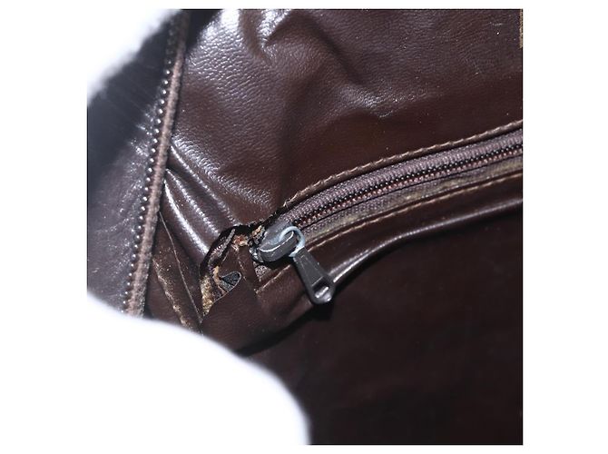 Sac à bandoulière en toile Zucca FENDI noir et marron Auth 158420 - vue 18